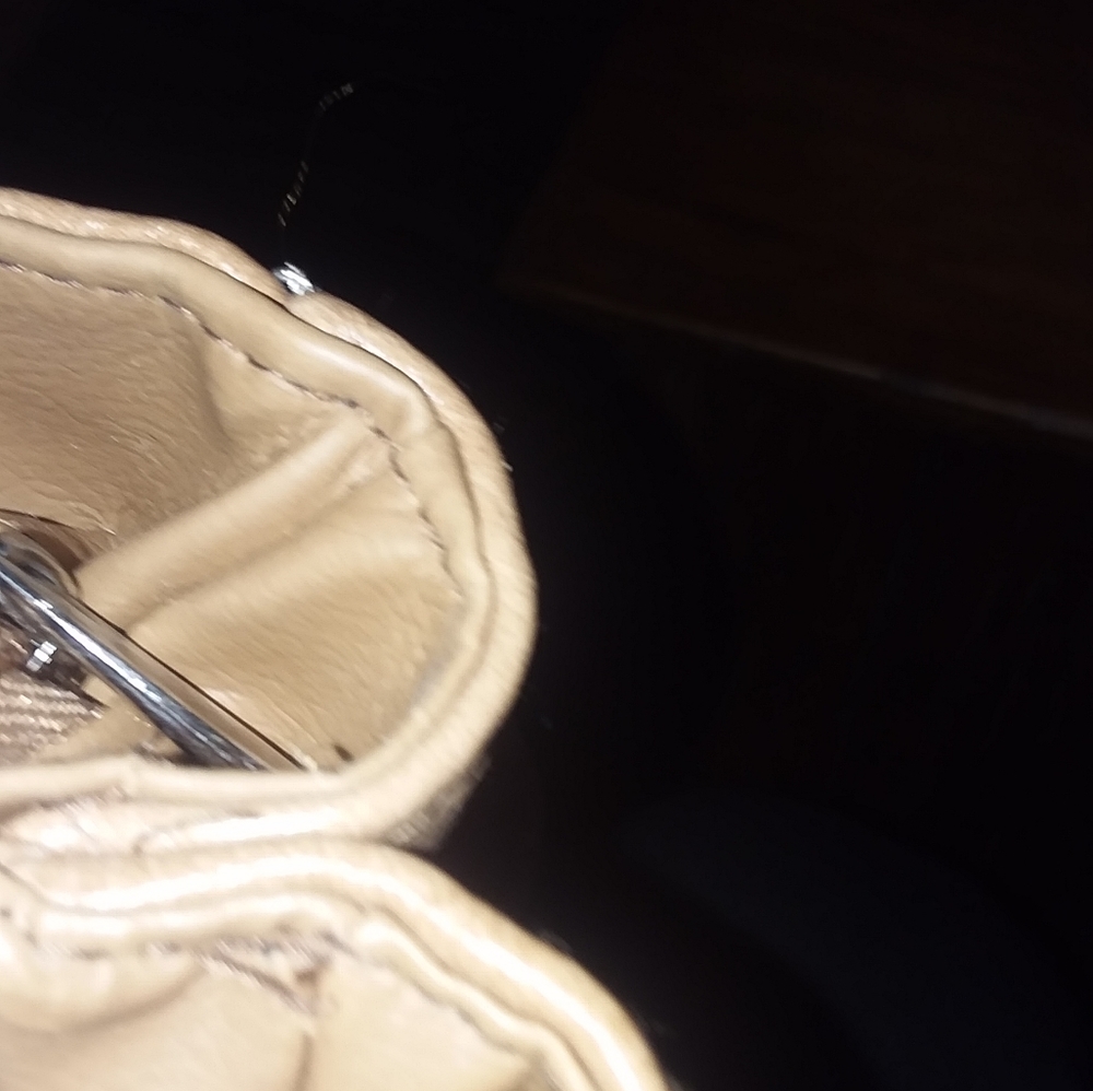 Tan leather handbag